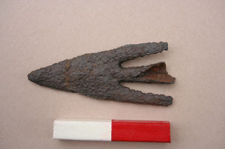 Click to enlarge image of Barbed Iron Arrowhead