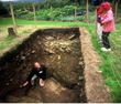 Click to enlarge image of Don Reid excavating the Ditch