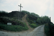 Click to enlarge modern cross at Cobden Edge